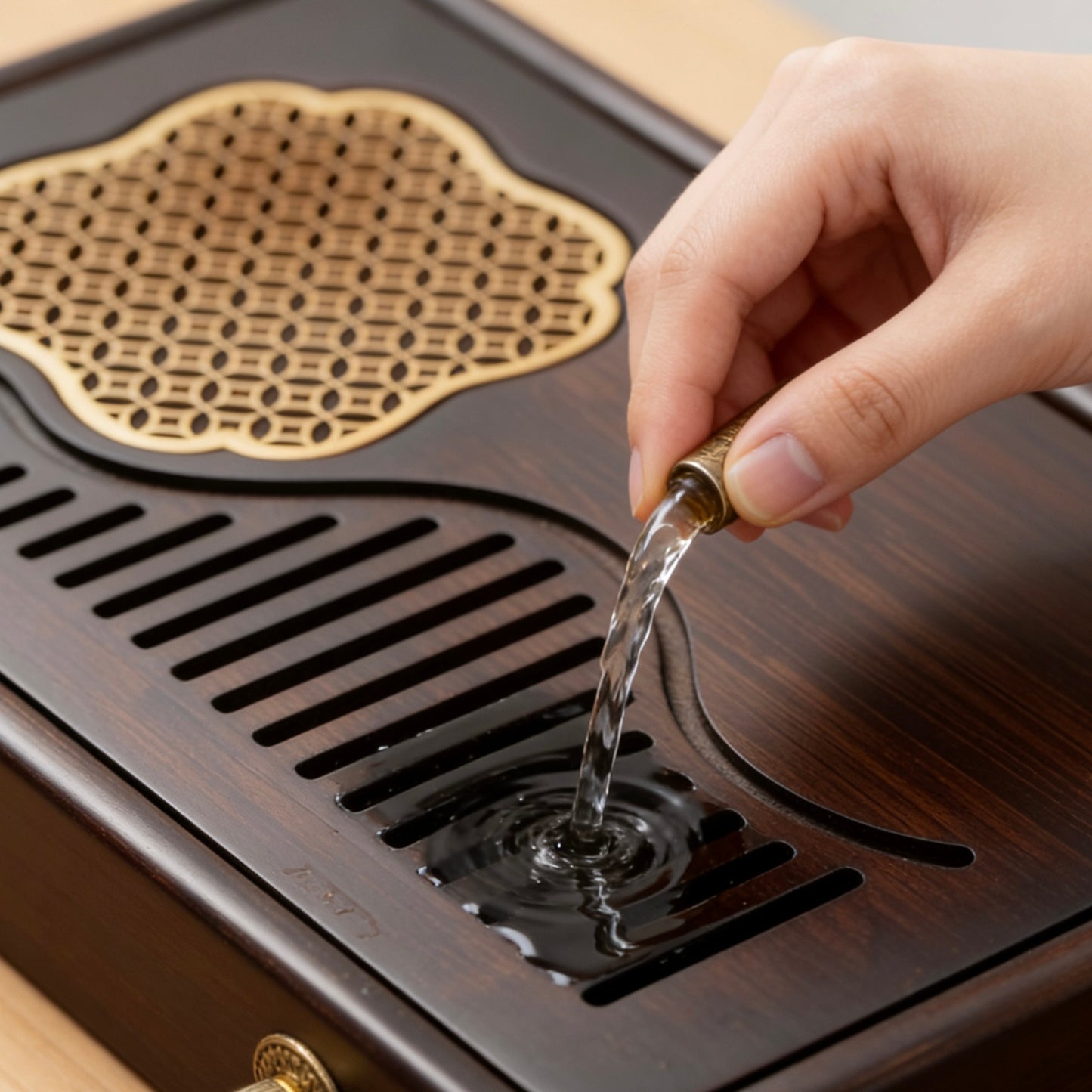Premium Bamboo Tea Tray – Elegant "Sea View" Design for Tea Lovers—Elevate Your Tea Ritual with Timeless Craftsmanship