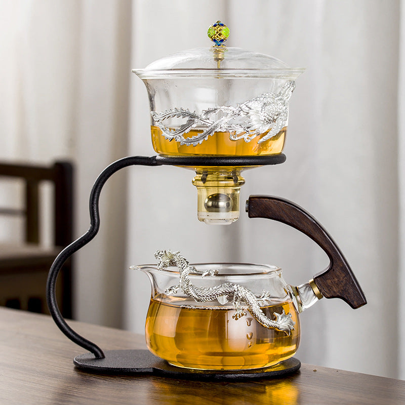 Dragon and phoenix automatic tea pot