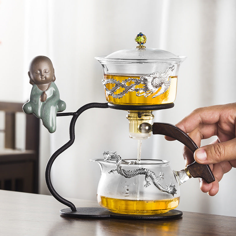 Dragon and phoenix automatic tea pot